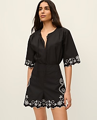 The Side Zip Scalloped Short carousel Product Image 2