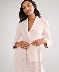 The Belted Blazer in Fluid Crepe carousel Product Image 5