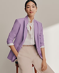 The Longline Blazer in Bi-Stretch Twill carousel Product Image 3