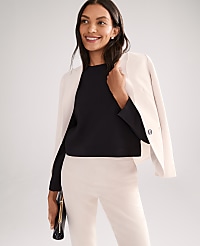 The Petite Belted Blazer in Fluid Crepe carousel Product Image 6
