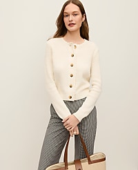 Petite Scalloped Trim Cardigan carousel Product Image 1