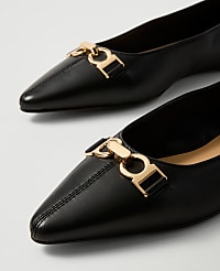 Hardware Embellished Leather Flat carousel Product Image 2