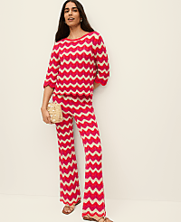 Petite Chevron Crochet Sweater Pant carousel Product Image 1