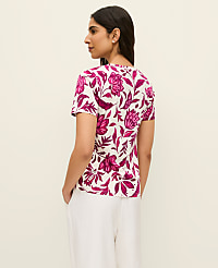 Petite Floral Crew Neck Tee carousel Product Image 2