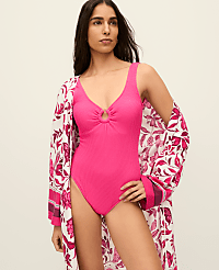 Tortoiseshell Ring One Piece Swimsuit carousel Product Image 1