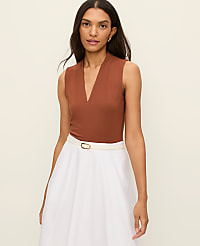 Sleeveless V-Neck Top carousel Product Image 1