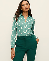 Dotted Satin Essential Shirt carousel Product Image 1