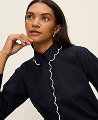 Scallop Trimmed Shirt carousel Product Image 1