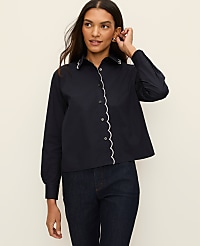Scallop Trimmed Shirt carousel Product Image 3