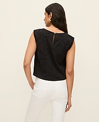 Petite Eyelet Cropped Top carousel Product Image 2