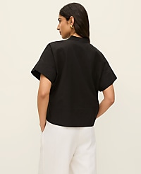 Petite Stand Collar Poplin Blouse carousel Product Image 2