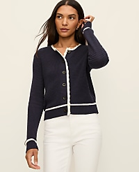Petite Scalloped Trim Cardigan carousel Product Image 1