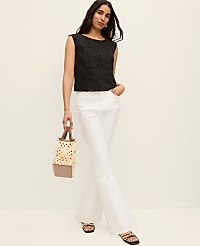 Eyelet Cropped Top carousel Product Image 3