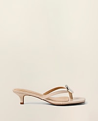 Leather Kitten Heel Sandal carousel Product Image 1