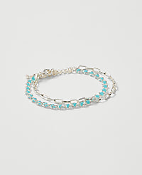 Chain Link and Beaded Bracelet Set carousel Product Image 1