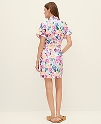 Petite Weekend Floral Linen Blend Shirtdress carousel Product Image 2