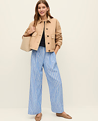 Weekend Striped Easy Fit Wide-Leg Pant carousel Product Image 1