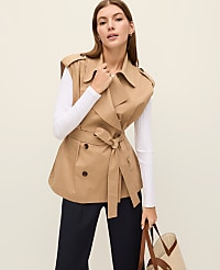 Belted Trench Vest carousel Product Image 1
