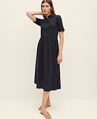 Weekend Collared Mixed Media Midi Dress carousel Product Image 1