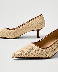 Straw Nip Toe Kitten Heel Pump carousel Product Image 2