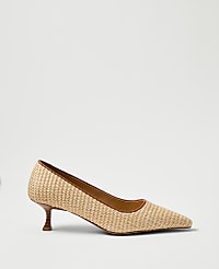 Straw Nip Toe Kitten Heel Pump carousel Product Image 1