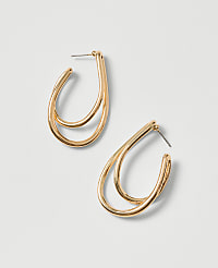 Double Hoop Drop Earrings carousel Product Image 1
