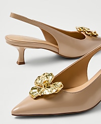Flower Leather Slingback Pump carousel Product Image 1