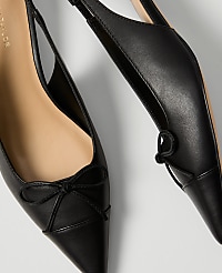 Leather Bow Slingback Pump carousel Product Image 2