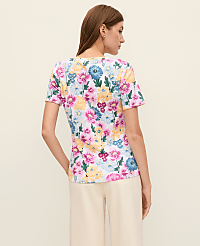 Petite Weekend Floral Crew Neck Tee carousel Product Image 2