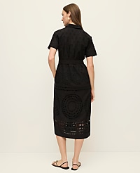 Petite Midi Eyelet Shirtdress carousel Product Image 2