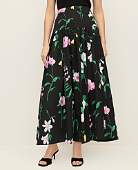 Petite Floral Gathered Maxi Skirt carousel Product Image 2