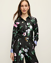 Floral Satin Essential Shirt