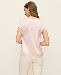 Petite Geo Satin Cowl Neck Top carousel Product Image 2