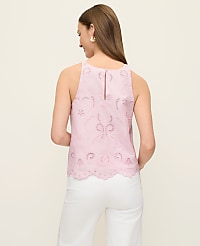Eyelet Halter Tank Top carousel Product Image 2