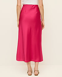 Satin Bias Midi Slip Skirt carousel Product Image 3