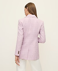 The Long Single Button Blazer in Tweed carousel Product Image 2