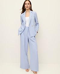 The Pleated Wide-Leg Pant in Textured Crepe carousel Product Image 1