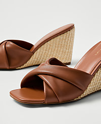 Leather Wedge Sandal carousel Product Image 2