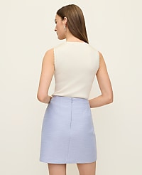Tweed Button Front Skirt carousel Product Image 3