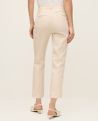 The Petite Cotton Crop Pant in Gingham carousel Product Image 3