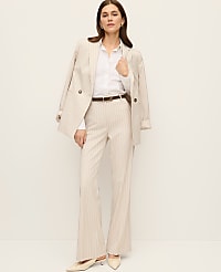 The Petite Flare Trouser in Pinstripe carousel Product Image 1