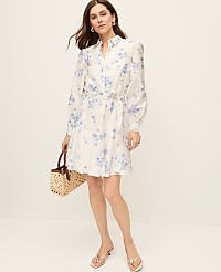 Collared Floral Shirtdress carousel Product Image 1