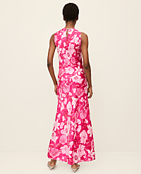 Floral Satin Halter Dress carousel Product Image 2