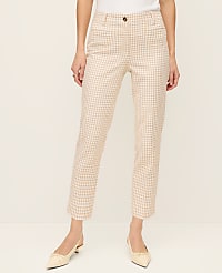 The Cotton Crop Pant in Gingham &mdash;&nbsp;Curvy Fit carousel Product Image 1
