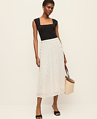 Polka Dot Chiffon Midi Skirt carousel Product Image 1
