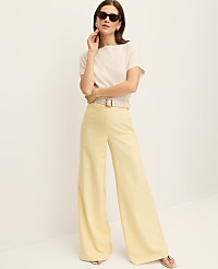 The Statement Palazzo Pant in Linen Blend carousel Product Image 4