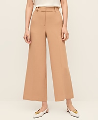 The Petite Wide-Leg Cropped Pant in Fluid Crepe in Textured Crepe carousel Product Image 2
