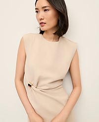 Petite Crew Neck Twist Sheath Dress carousel Product Image 1