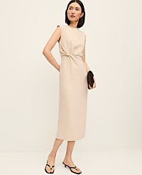 Petite Crew Neck Twist Sheath Dress carousel Product Image 3