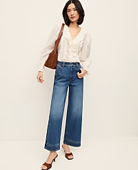 The Wide-Leg Crop Jean carousel Product Image 1